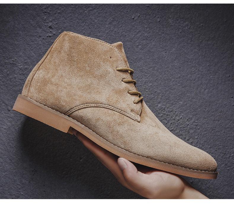 Montarello Men's Suede-Look Chukka Boots Lace-Up