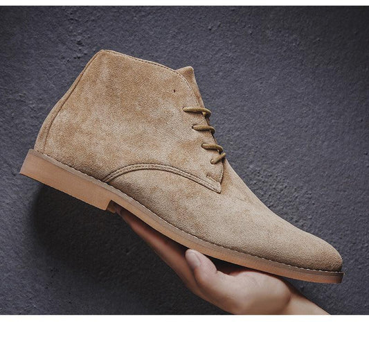 Montarello Men's Suede-Look Chukka Boots Lace-Up