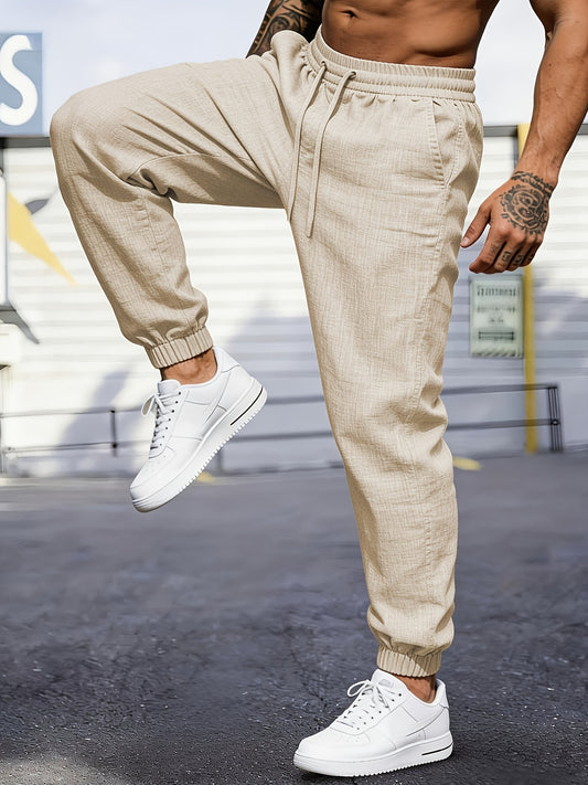 Montarello Linen-Look Men's Jogger Trousers