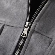 Montarello Men's Suede-Look Jacket with Relaxed Fit
