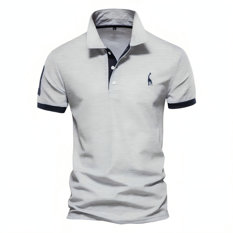 Montarello Men's Contrast-Trim Short Sleeve Polo Shirt