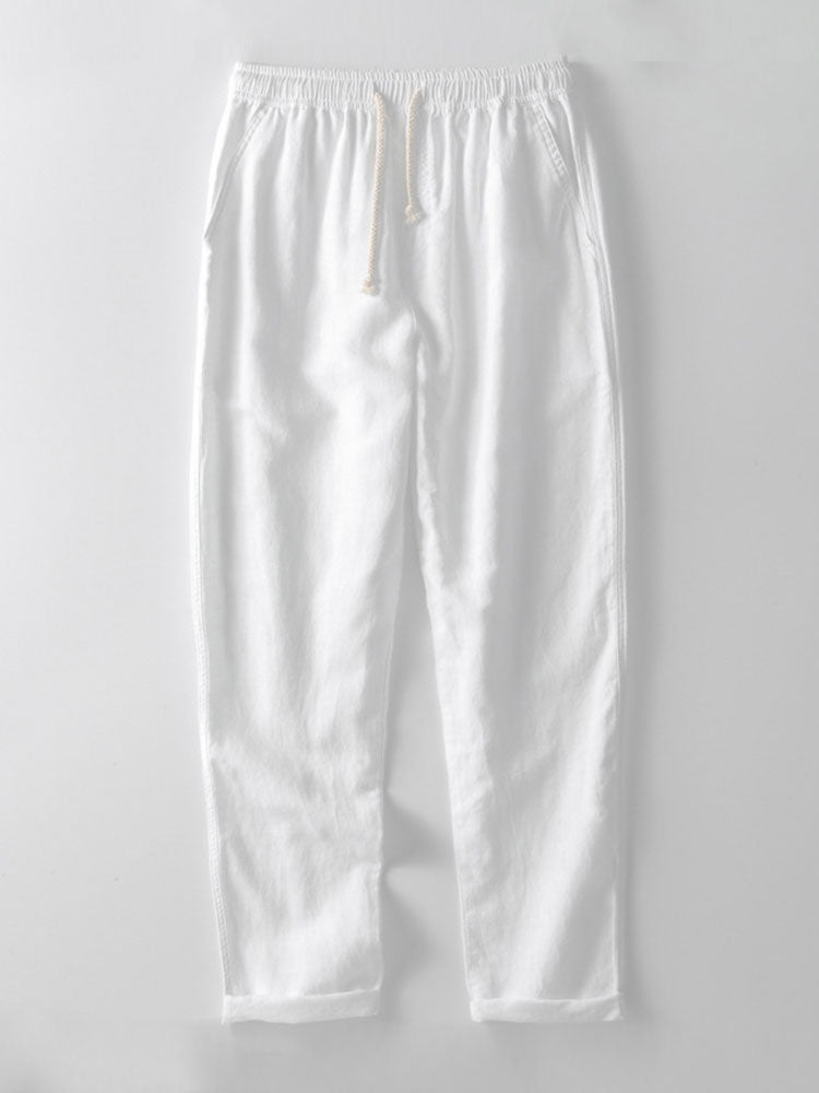 Ensemble chemise col mao et pantalon effet lin pour homme Montarello  