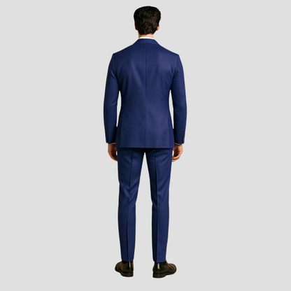 Montarello Men's Slim Fit Tuxedo 3-Piece Suit – Contrast Lapel Blazer Set