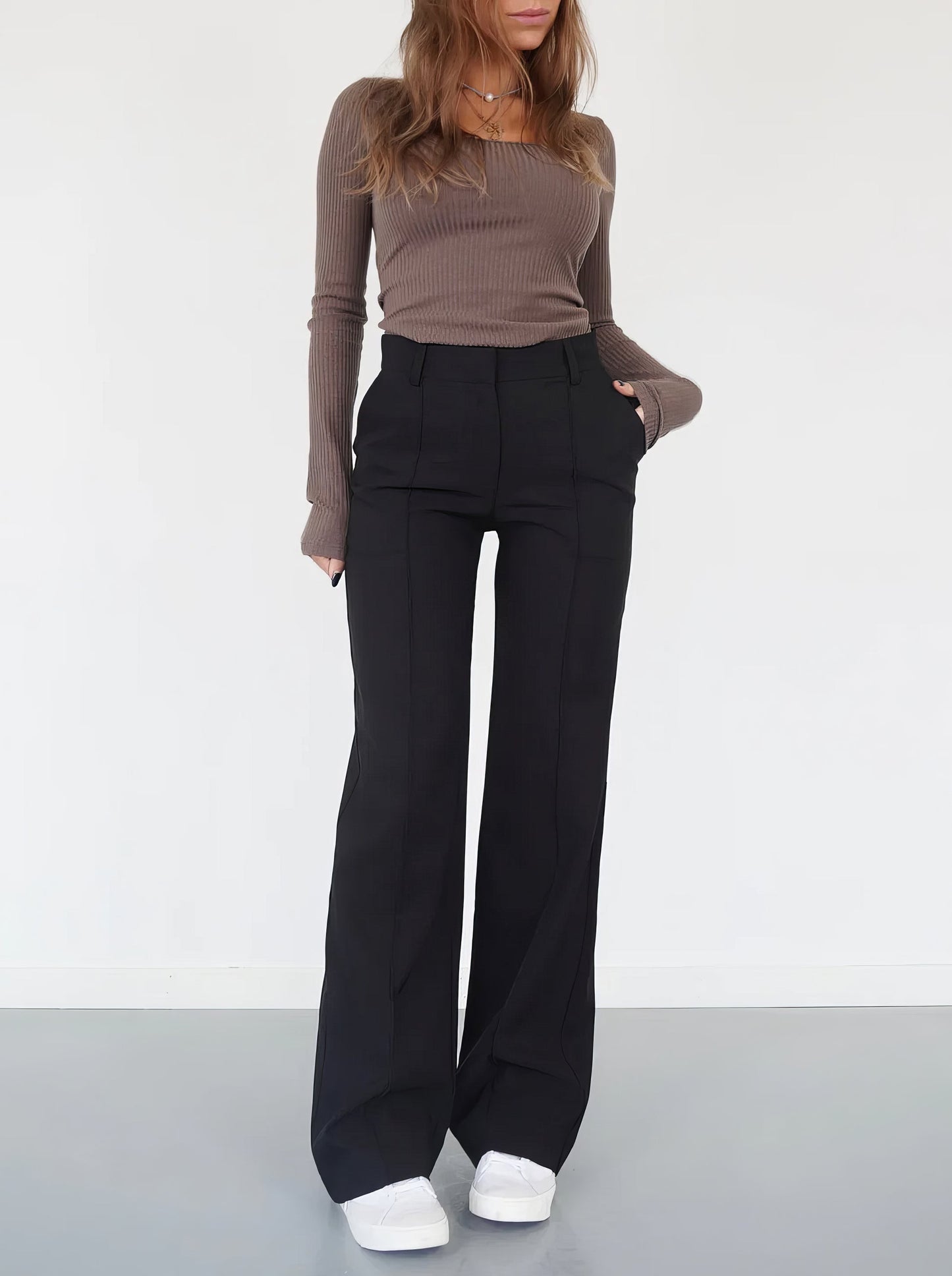 Montarello SculptFit Tailored Wide-Leg Pants