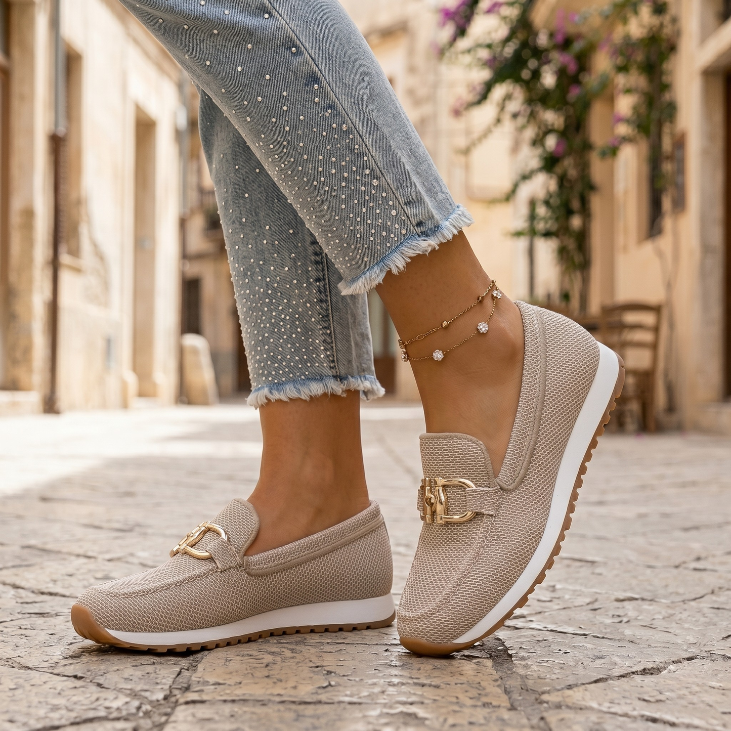 Montarello Horsebit Knit Loafers Women's