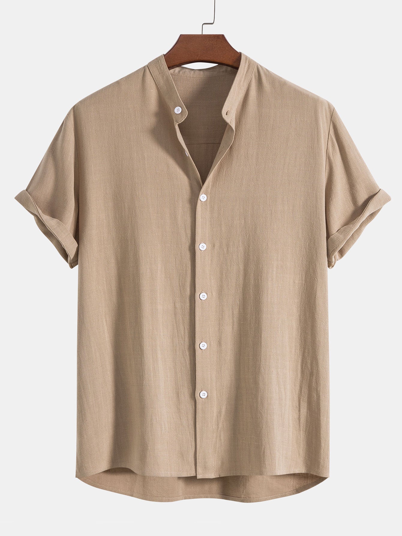 Ensemble chemise col mao et pantalon effet lin pour homme Montarello  
