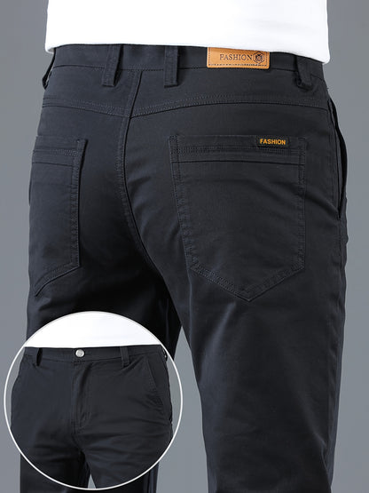 Montarello Men's Slim Fit Work Trousers with Straight Leg