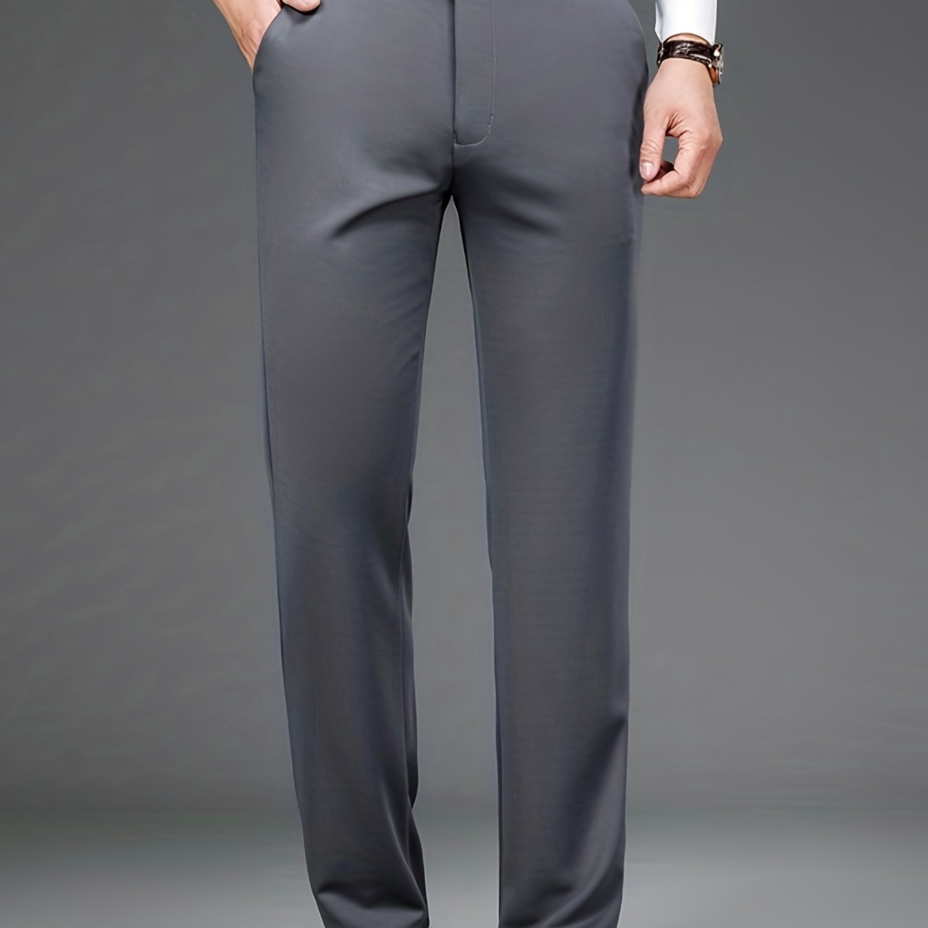 Montarello Men's Formal Trousers Straight Leg