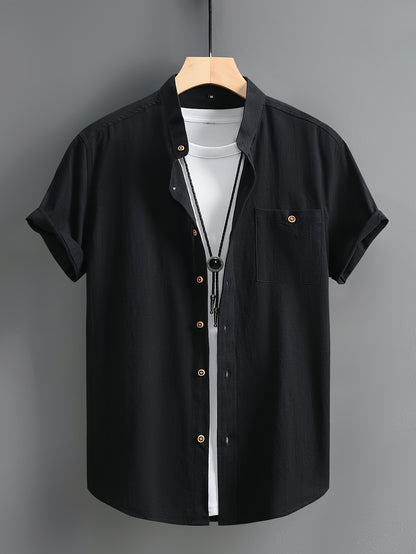 Montarello Button-Up Men's Short Sleeve Shirt
