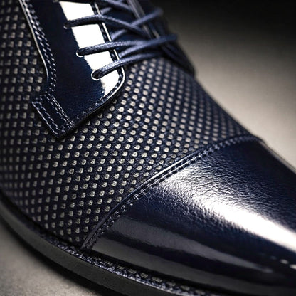 Montarello Men's Patent Cap Toe Oxford Shoes