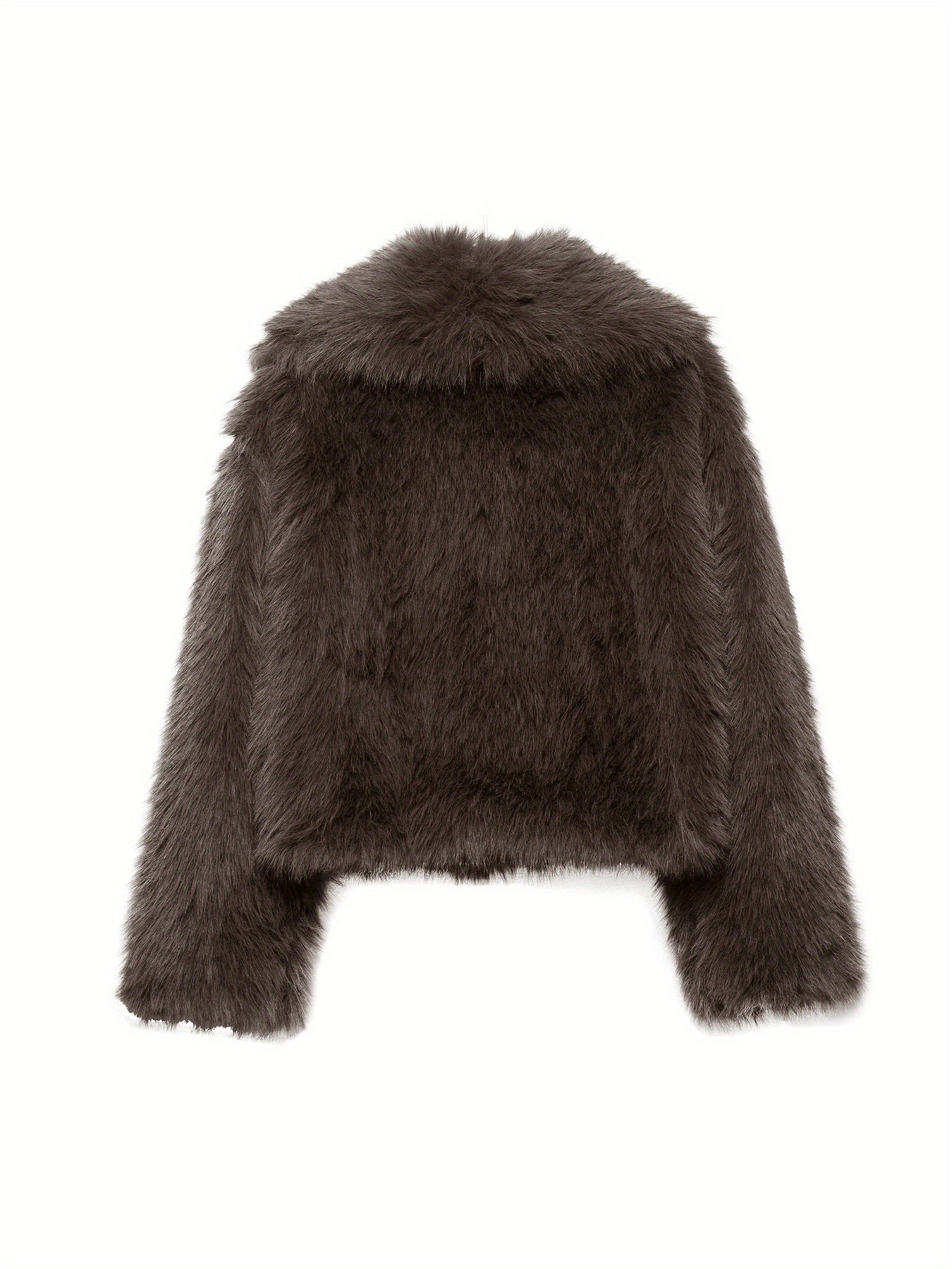 Montarello Women's Faux Fur Jacket Loose Fit Plush Lined