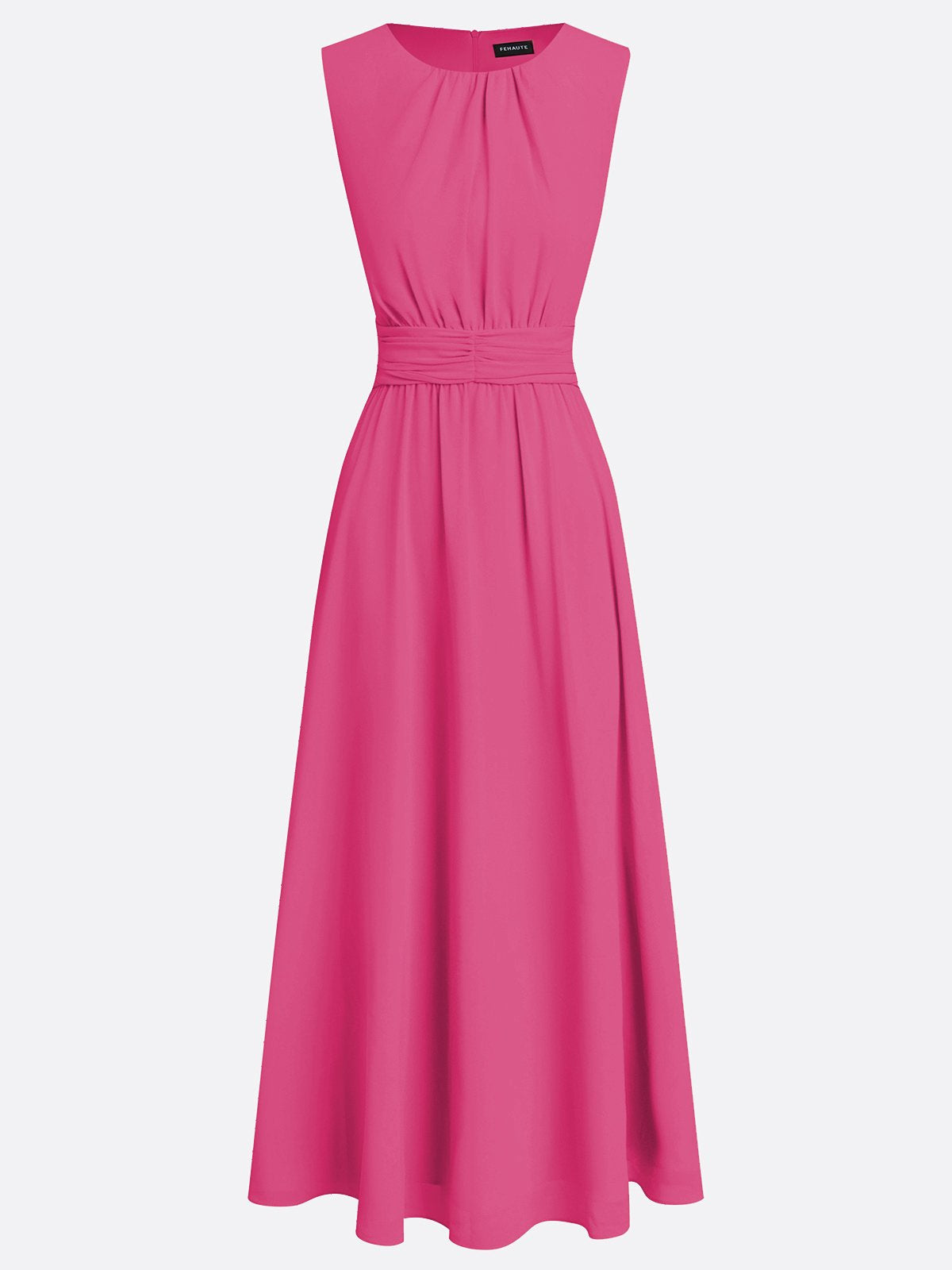 Montarello Women's Chiffon Sleeveless Maxi Dress A-Line