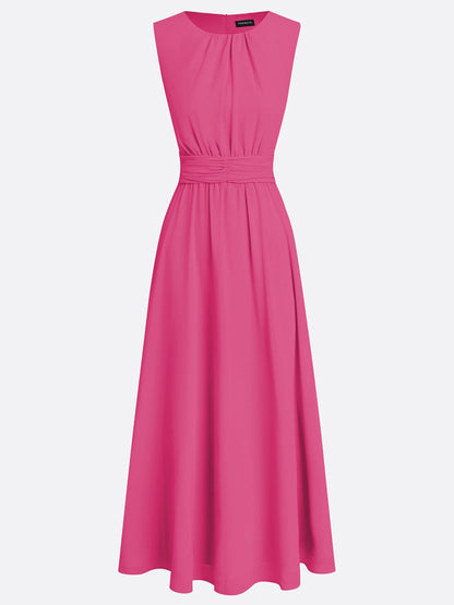 Montarello Women's Chiffon Sleeveless Maxi Dress A-Line