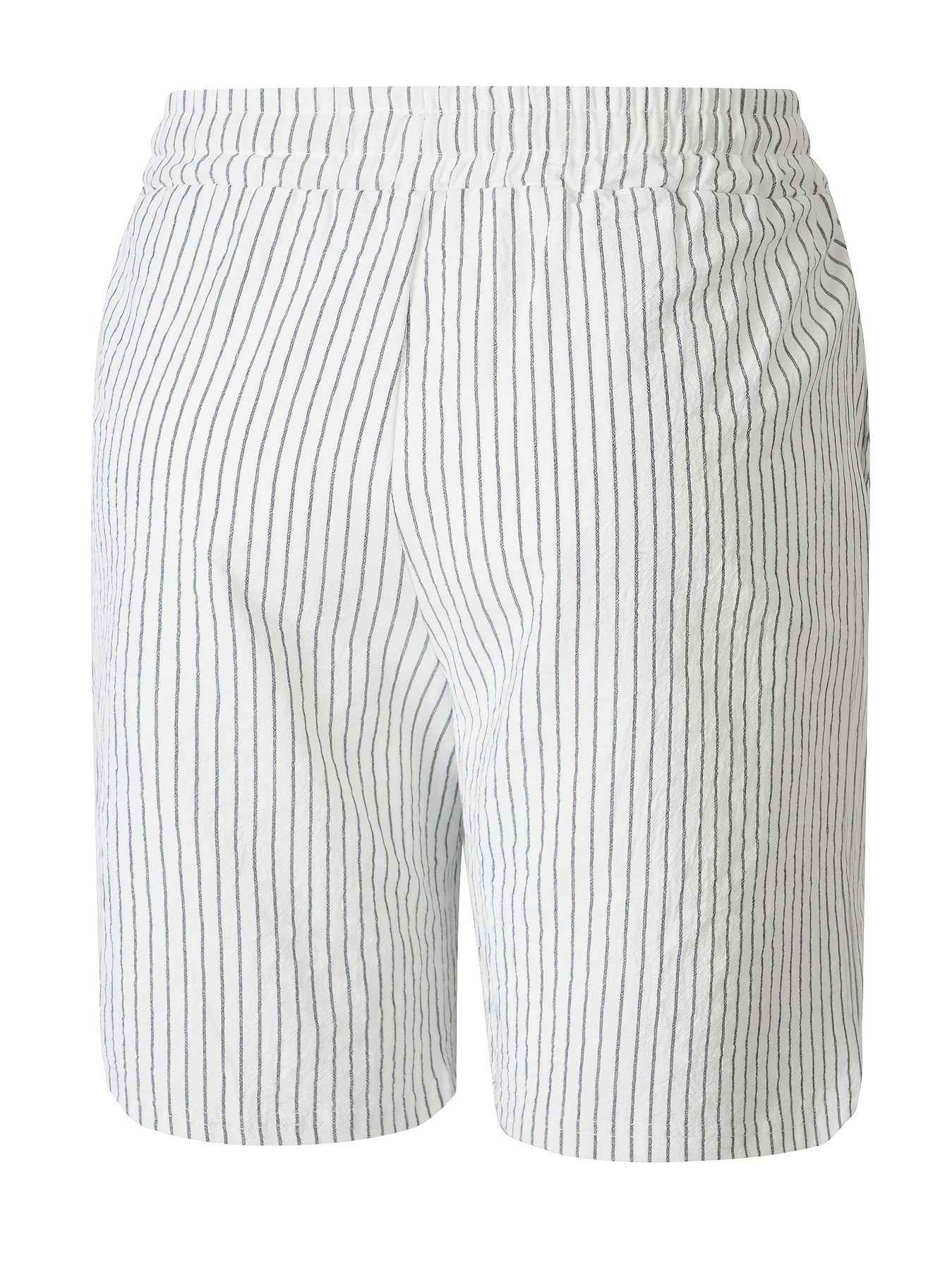 Montarello Striped Men's Linen-Look Shorts