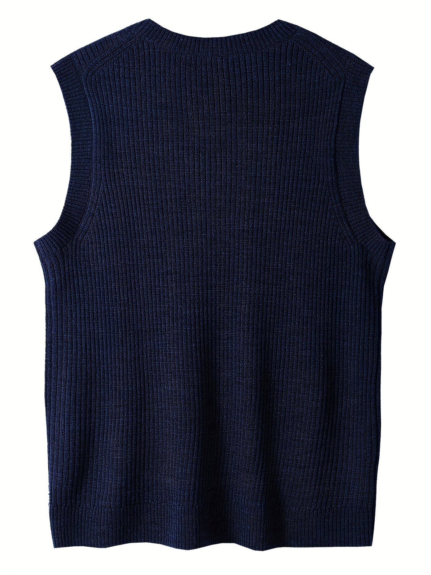 Montarello Men's Sweater Vest V-Neck Ribbed Knit