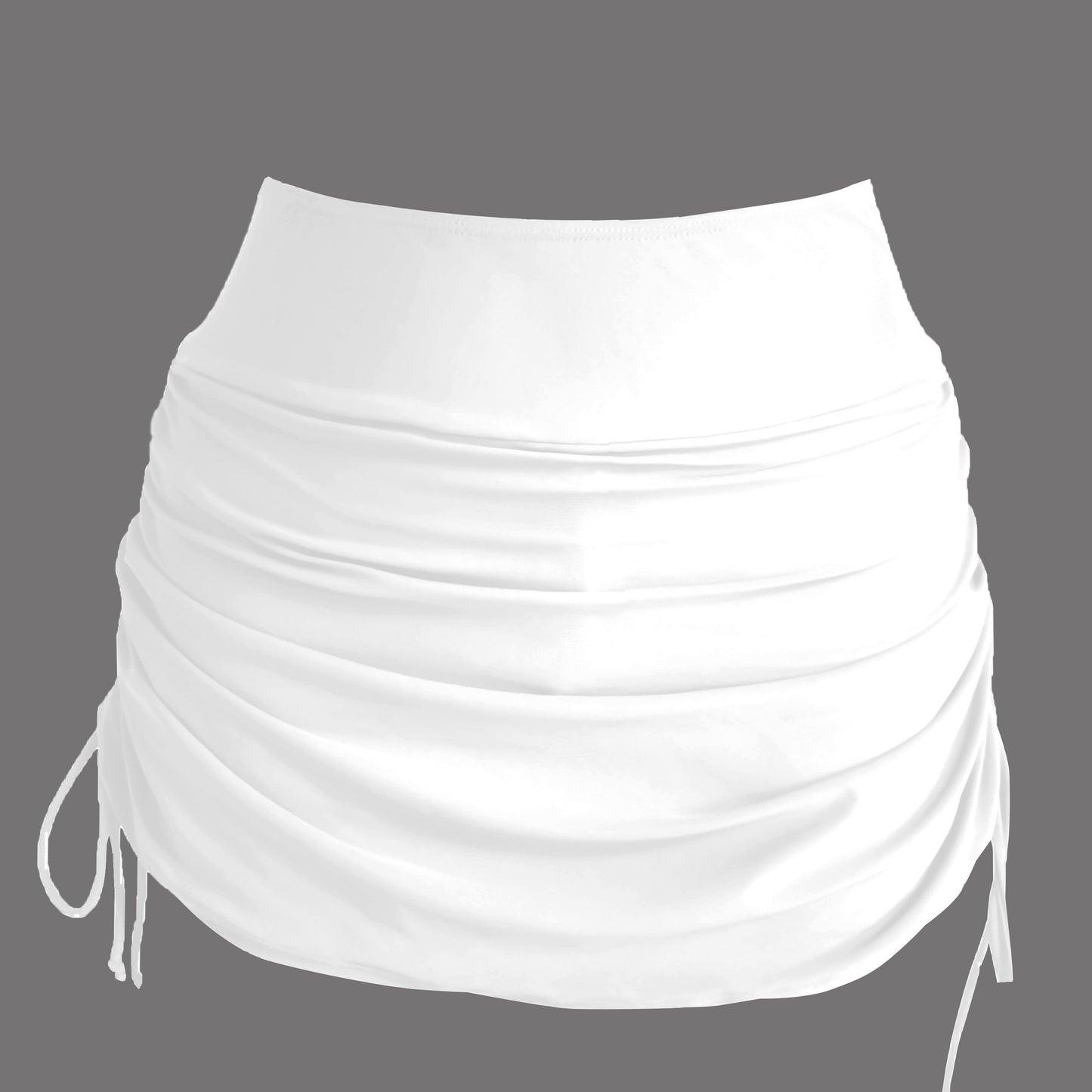 Montarello Women's High-Waisted Ruched Drawstring Swim Skirt