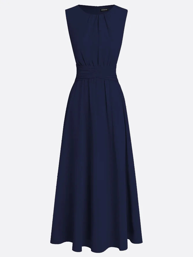Montarello Women's Chiffon Sleeveless Maxi Dress A-Line