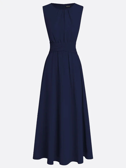Montarello Women's Chiffon Sleeveless Maxi Dress A-Line