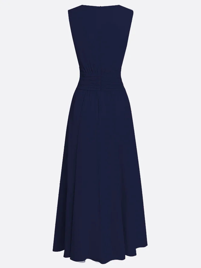Montarello Women's Chiffon Sleeveless Maxi Dress A-Line
