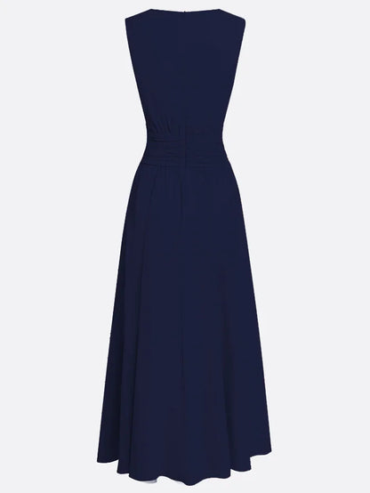 Montarello Women's Chiffon Sleeveless Maxi Dress A-Line