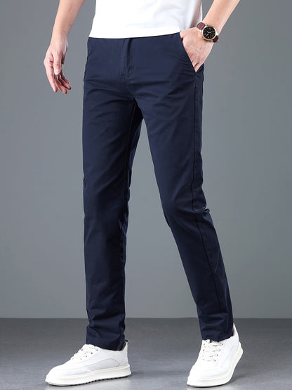 Montarello Men's Slim Fit Work Trousers with Straight Leg