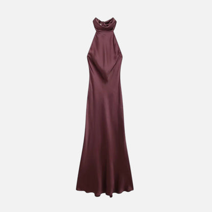 Montarello Women’s Backless Satin Long Dress