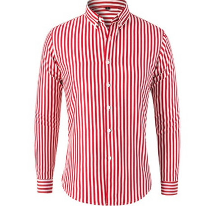 Montarello Striped Men's Long Sleeve Slim Fit Shirt