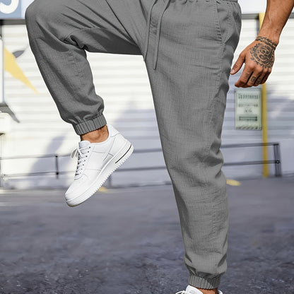 Montarello Linen-Look Men's Jogger Trousers