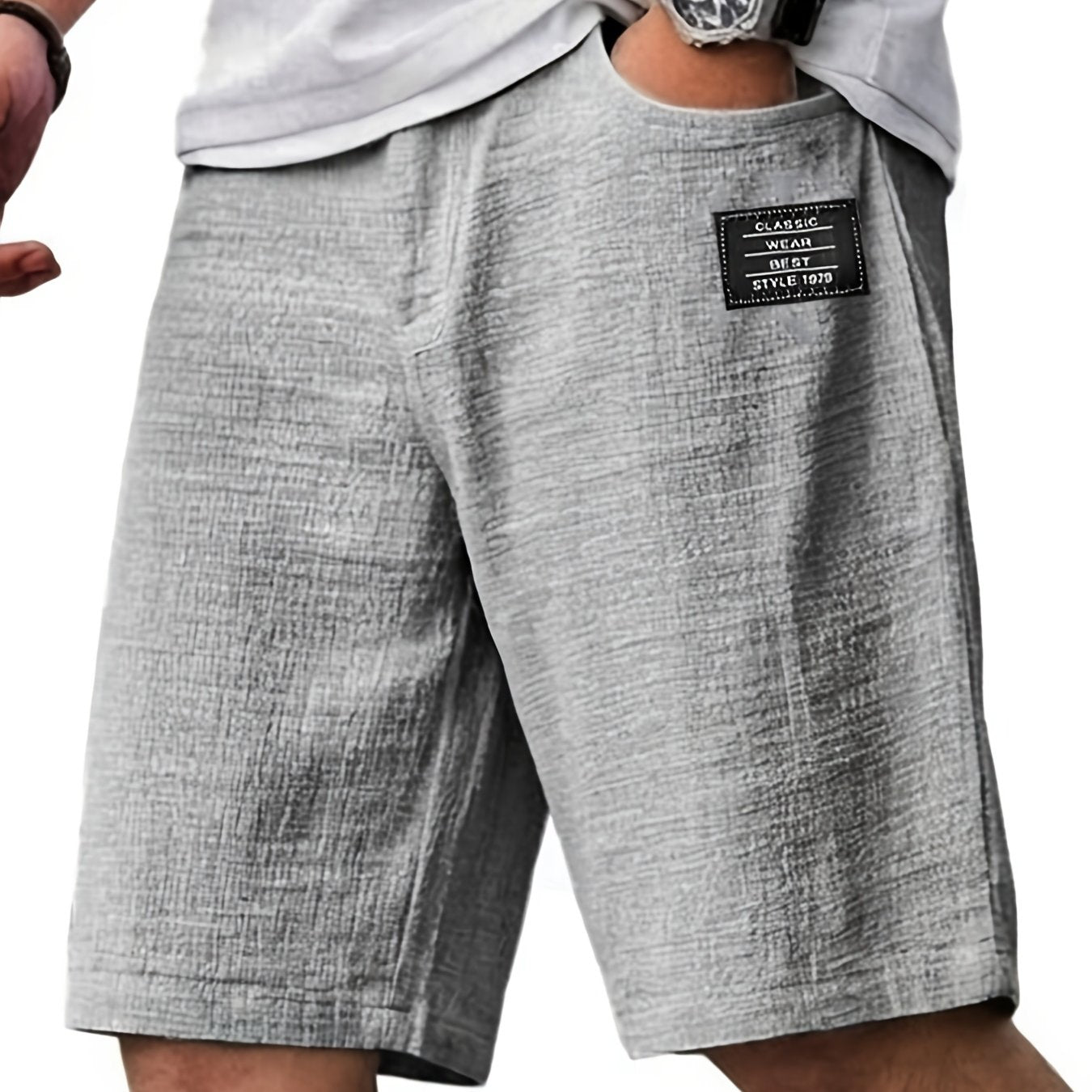 Montarello Men’s Textured Relaxed Summer Shorts
