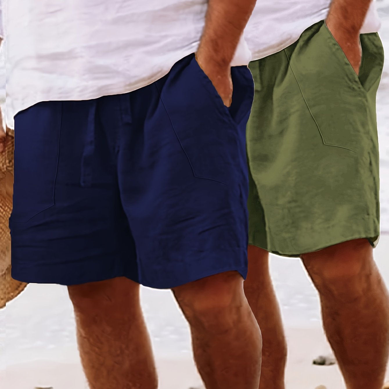 Montarello Linen-Look Men's Shorts – 2-Pack