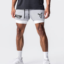Montarello Men's 2-in-1 Compression Lined Gym Shorts with Zip Pocket