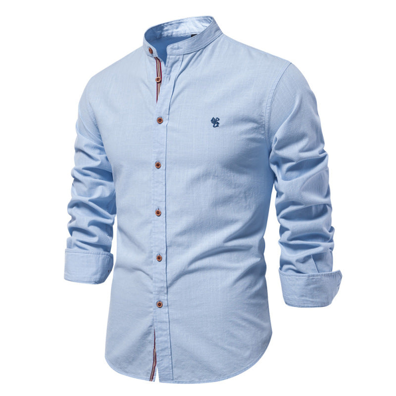 Montarello Stand Collar Men's Long Sleeve Shirt