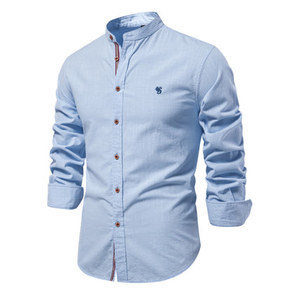 Montarello Stand Collar Men's Long Sleeve Shirt
