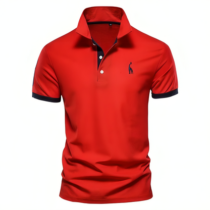 Montarello Men's Contrast-Trim Short Sleeve Polo Shirt