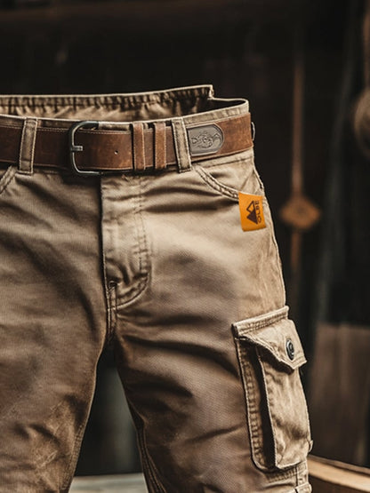 Montarello Men's Vintage Cargo Shorts