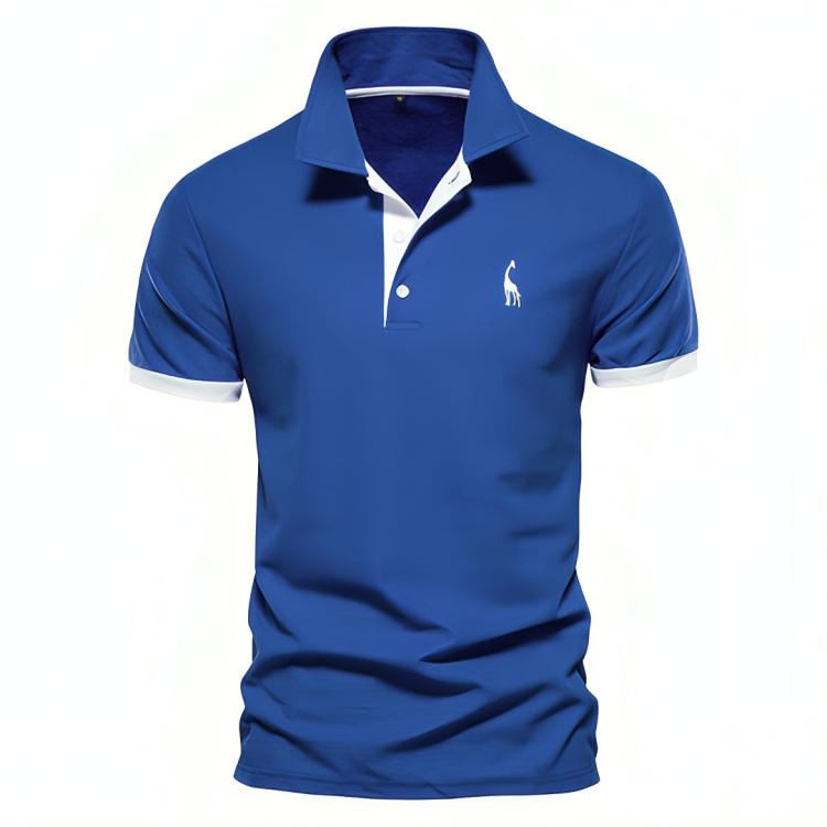 Montarello Men's Contrast-Trim Short Sleeve Polo Shirt