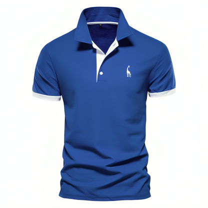 Montarello Men's Contrast-Trim Short Sleeve Polo Shirt