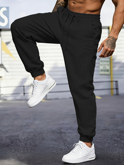 Montarello Linen-Look Men's Jogger Trousers