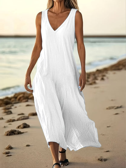 Montarello V-Neck Sleeveless Maxi Dress Women's