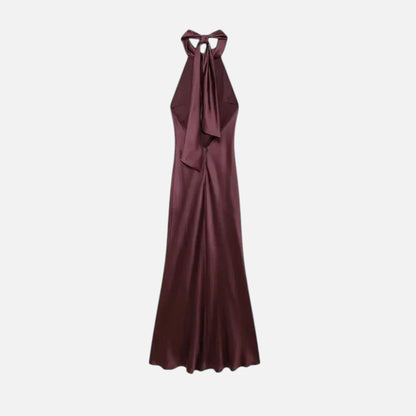Montarello Women’s Backless Satin Long Dress