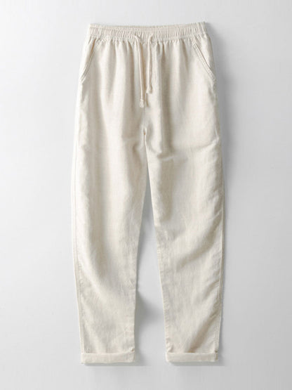 Ensemble chemise col mao et pantalon effet lin pour homme Montarello  