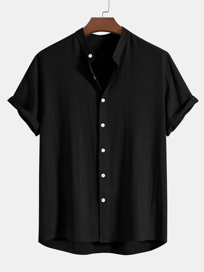 Ensemble chemise col mao et pantalon effet lin pour homme Montarello  