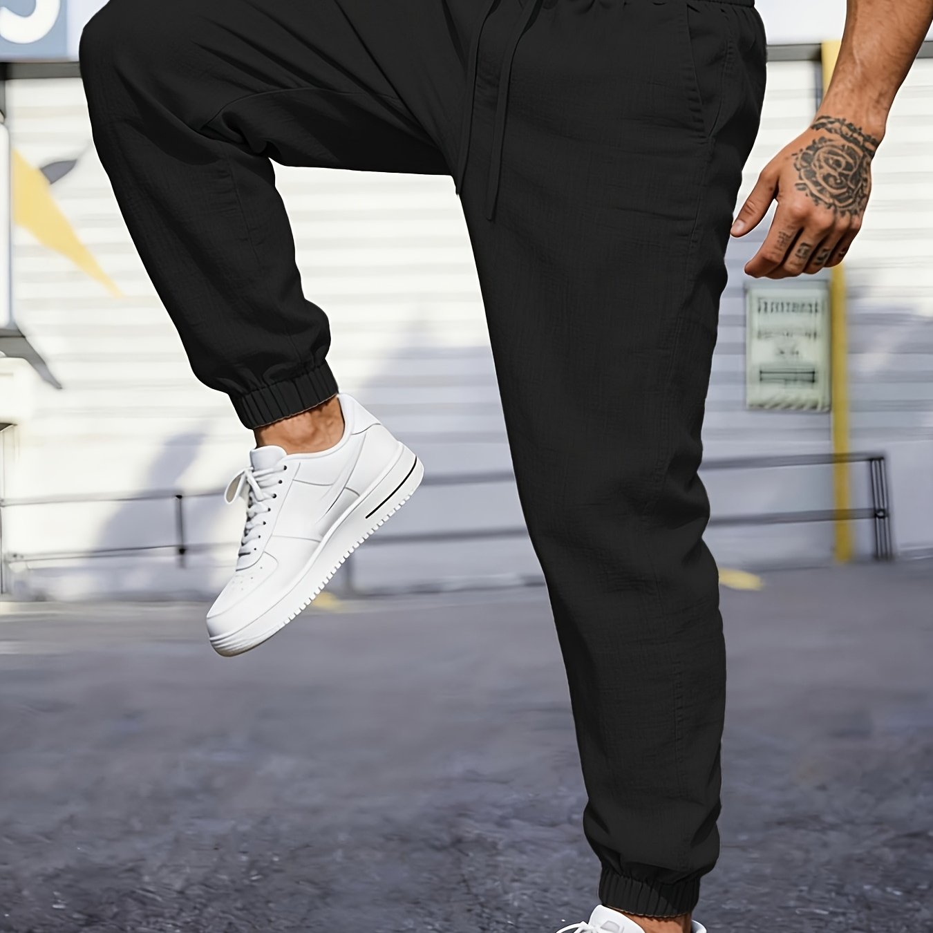 Montarello Linen-Look Men's Jogger Trousers
