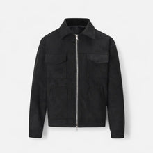 Montarello Men's Suede-Look Jacket with Relaxed Fit