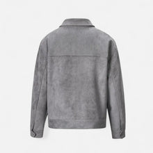 Montarello Men's Suede-Look Jacket with Relaxed Fit