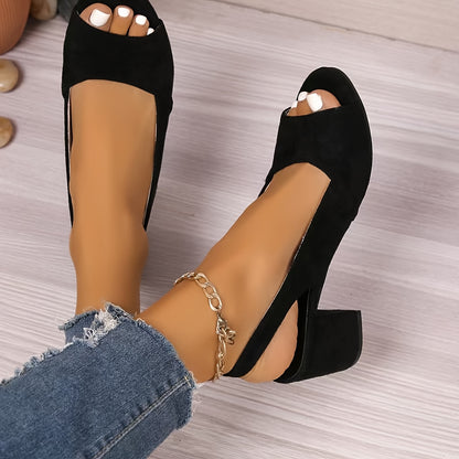 Montarello Colour Block Women's Block Heel Sandals
