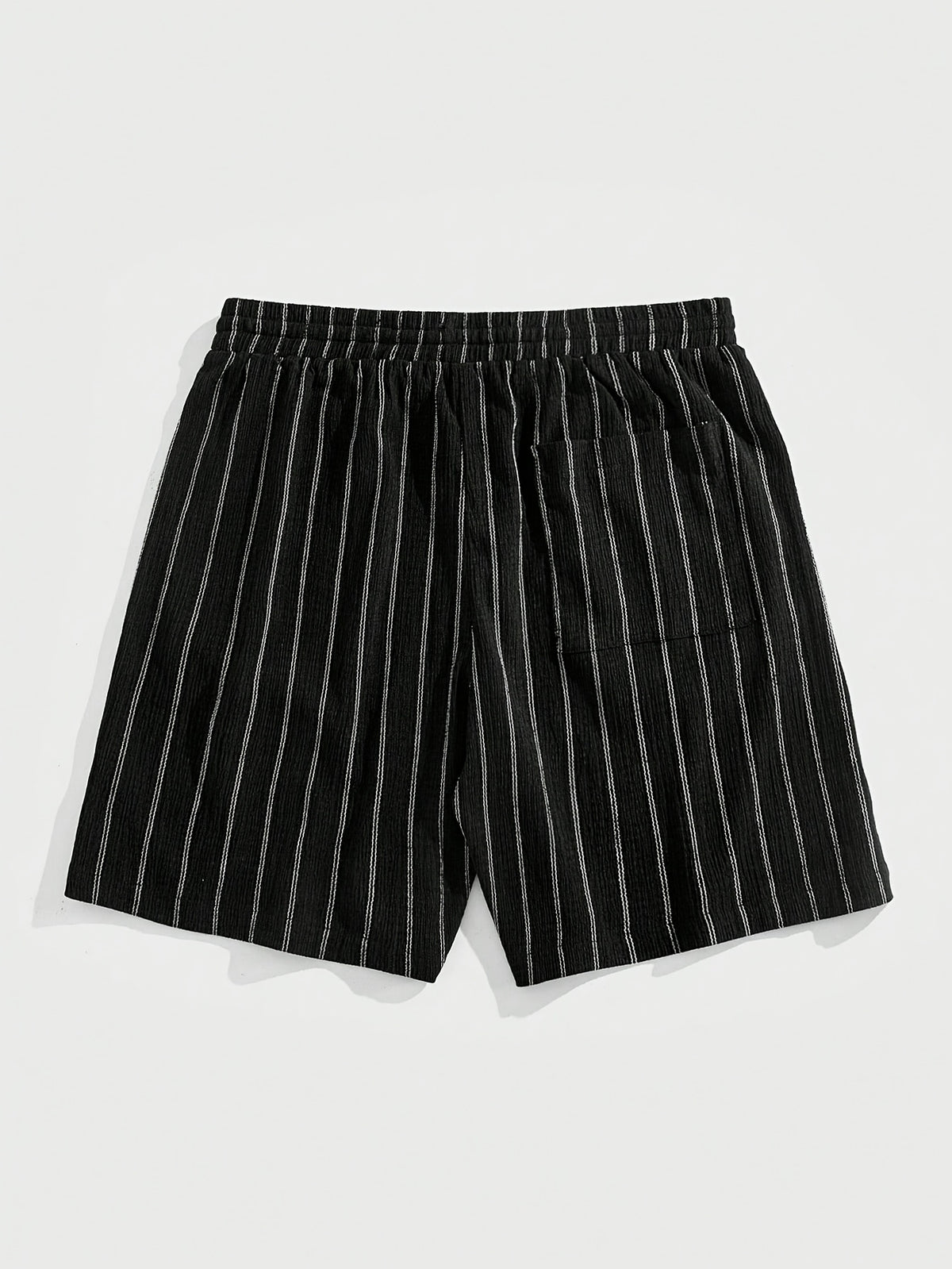 Montarello Men's Pinstripe Elasticated Drawstring Beach Shorts