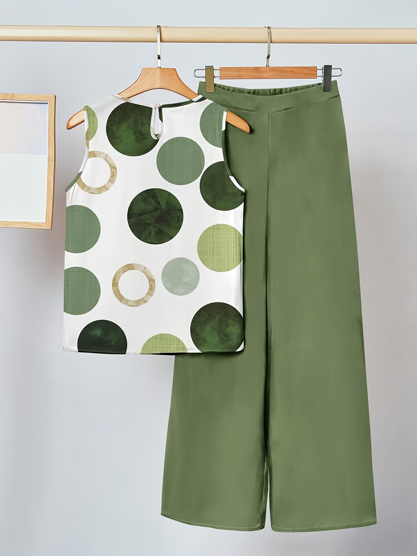Montarello Women's Polka Dot Sleeveless Top and Trousers Co-Ord Set