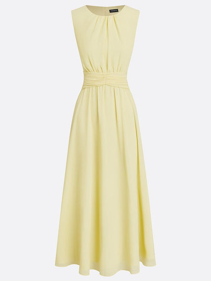 Montarello Women's Chiffon Sleeveless Maxi Dress A-Line