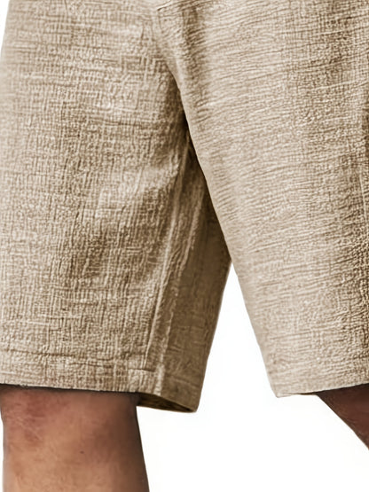 Montarello Men’s Textured Relaxed Summer Shorts